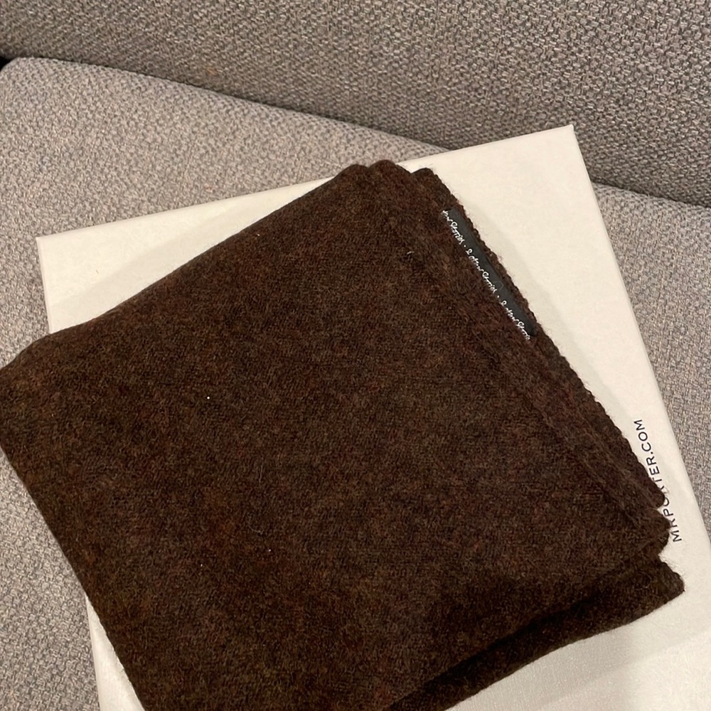 Brown Textured Wool Scarf & Other Stories Rich Texture